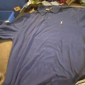3xl blue polo Ralph Lauren long sleeve used with white polo horse